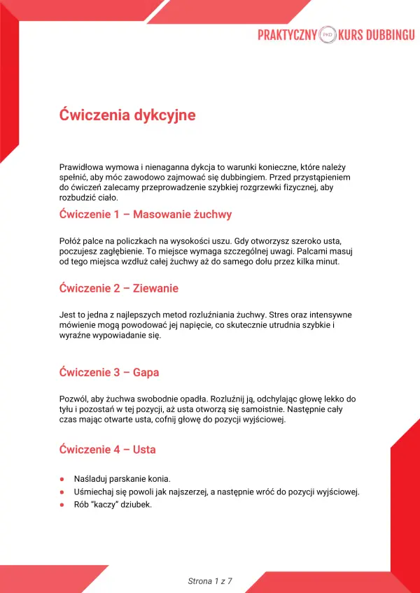 Ćwiczenia dykcji