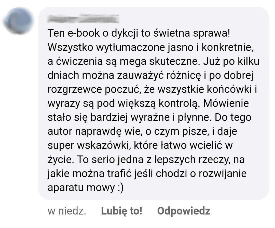 Opinia 2 - Dykcja w 14 dni